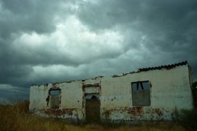 Stormy weather over ruins