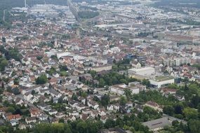 overview of a town on Lake Constance