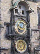 Clocks on a square in Prague