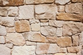 rough stone built wall close-up