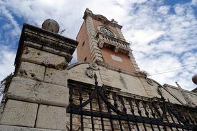old church clock tower, croatia, dalmatia, zadar