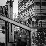 Black and white photo of architecture in paris