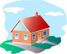 Illustration of Colorful house on a street