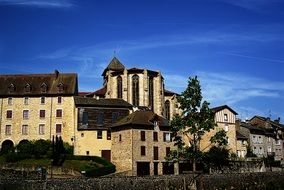 panorama of the old town in Eymoutiers