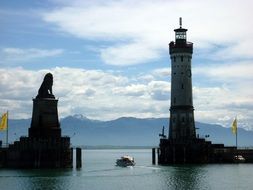 lighthouse in Lindau, Germany
