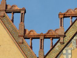 facade of a town hall close up