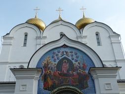 Beautiful white church in the Yaroslavl