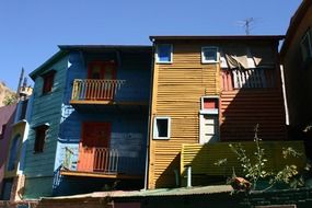 yellow and blue building in buenos aires