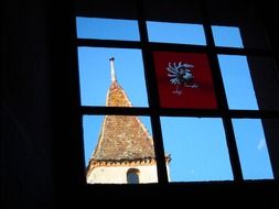 view from the old window on the castle of gruyere