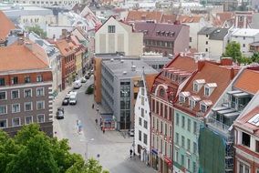 renewed old town city in riga