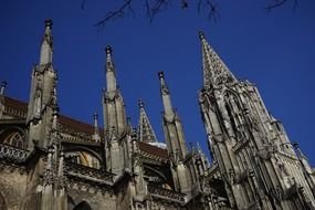 Ancient cathedral tower facade