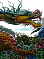 original colorful chineese dragon statue