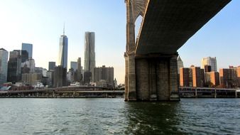 suspension of Brooklyn Bridge, New York