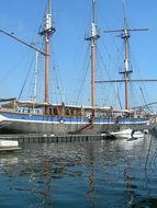 large sailboat in the port of marsellie