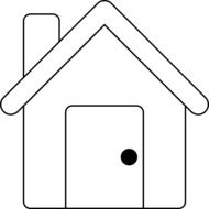 drawing of a building on a white background
