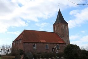 church of st stephanus blip red roof spire building