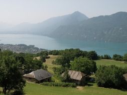 picturesque landscape of a village near a river in france