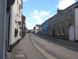 panorama of a street in the small town of Lostwithiel