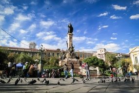 monument in center la paz, bolivia