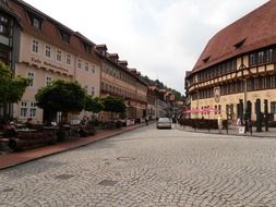 Urban street in the Stollberg city