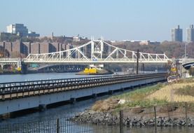 distant view of the bridge in new york