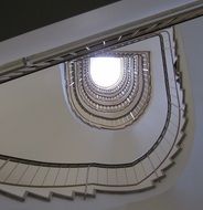 architecture of an old white staircase
