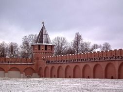 Landscape of Red brick fortress