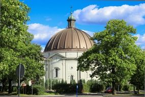 Landscape of basilica in bydgoszcz