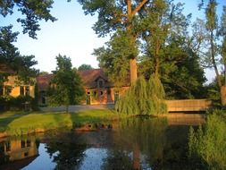 lake near the house in germany