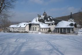 modern building in winter