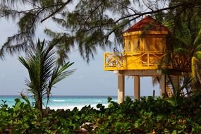 lifeguard tower on the beach
