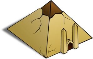 building map drawing, pyramid