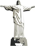 statue of the christ as a graphic image