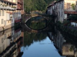 basque country landscape bridge old
