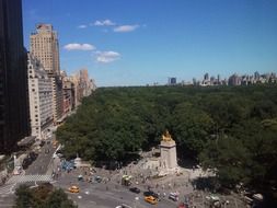 panorama of central park in new york