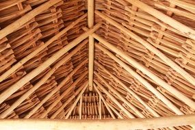 wooden roof as part of architecture