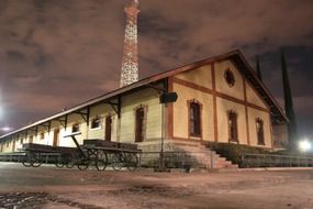 winery house at night