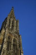 cathedral tower at sky, germany, ulm