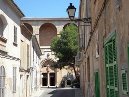 houses on the street in Mallorca