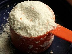 spoon with washing powder