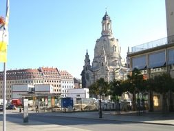 landscape of Frauenkirche church in Dresden