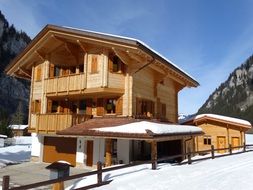 Wonderful wooden residence in mountains