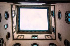 View from the inside on palazzo della signoria, florence