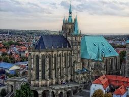 Photo of ancient cathedral in Erfurt