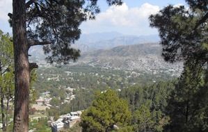 panorama of the village aerial view in Pakistan