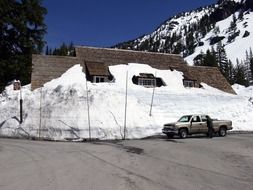 snowbound winter building