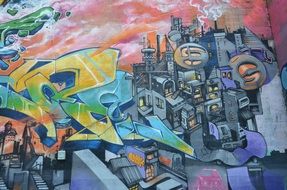 Colorful graffiti of besan