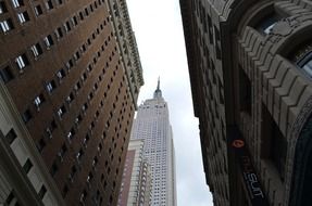 bottom view of a tall building