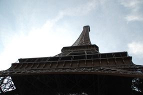 Eiffel tower stretches into the sky