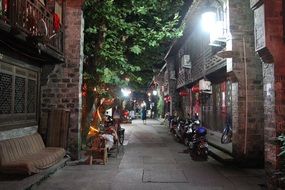 ancient town in the evening